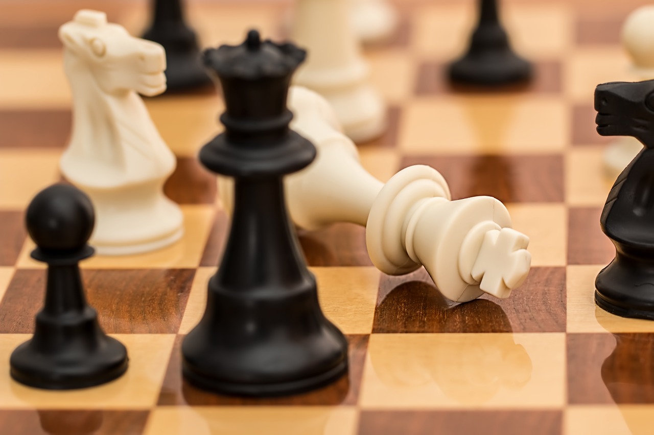 Foto di alcuni pezzi del gioco degli scacchi