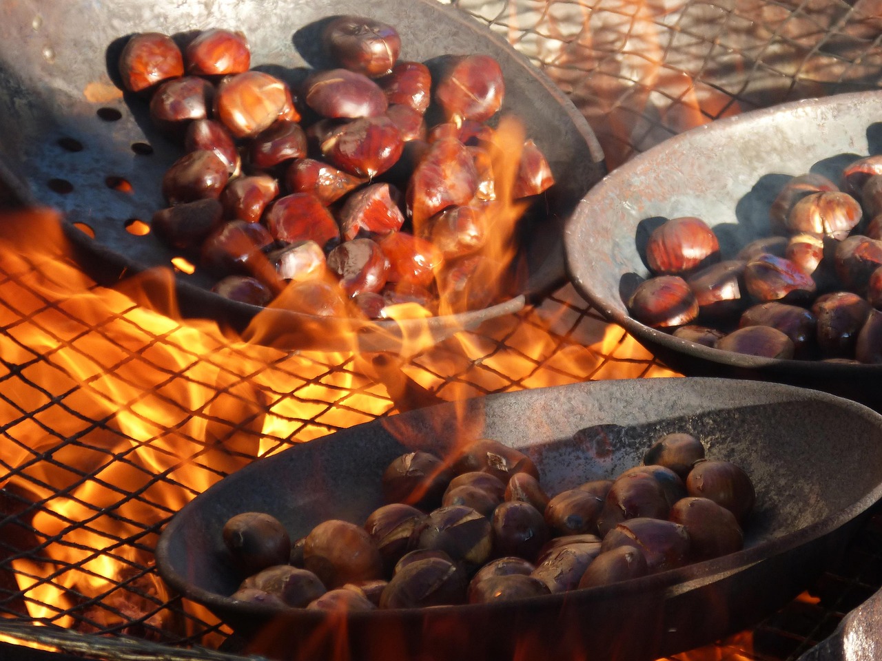 Foto di castagne arrosto